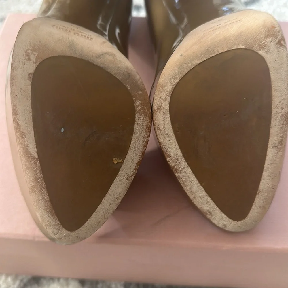 Miu Miu Platform Patent Leather Pumps